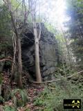 Diabasbombentuff-Felsen am Alten Schloss und im Tal der Sächsischen Saale bei Köditz nahe Hof, Oberfranken, Bayern, (D) (12) 04. Oktober 2014.JPG